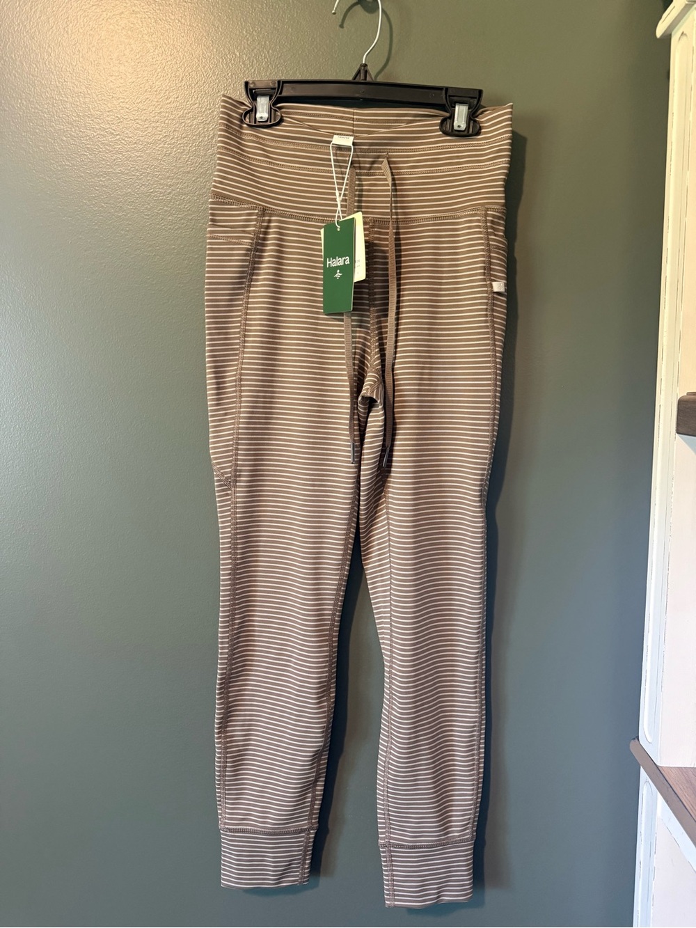 HALARA Kids Brown and White Striped Joggers